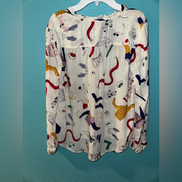 Anthropologie Maeve Multicolor Patterned Top - Picture 2 of 4